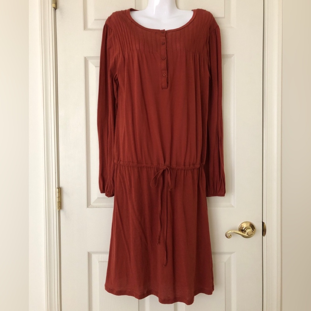 IRO Cotton Knit Dress with Dropped Drawstring Waist Size Large